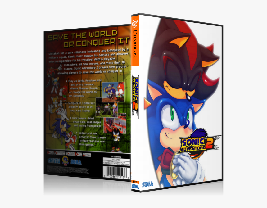 Sonic Adventure 2 Box Art Cover - Sonic Adventure 2 Rail Grind, HD Png Download, Free Download