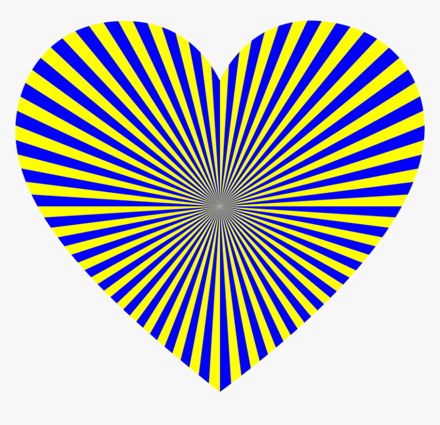 Heart,electric Blue,symmetry - Optical Illusion, HD Png Download, Free Download