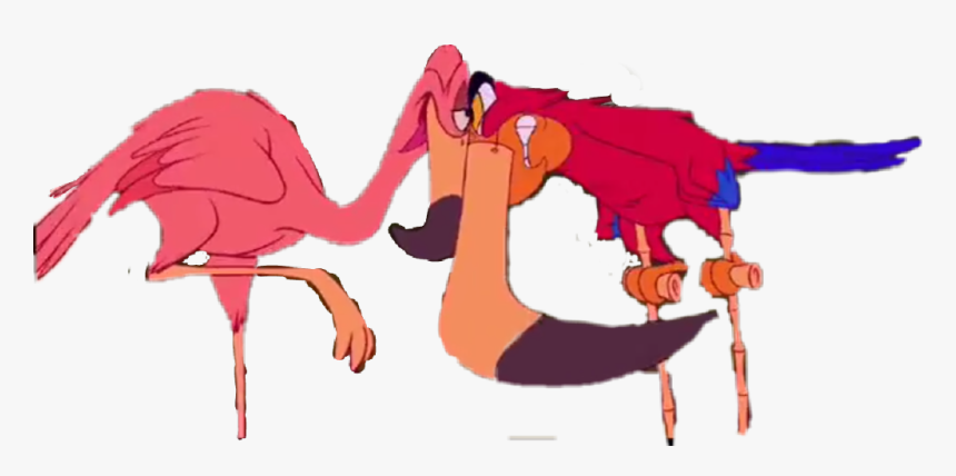 #disney #aladdin #jafar #iago #flamingo #parrots - Cartoon, HD Png Download, Free Download