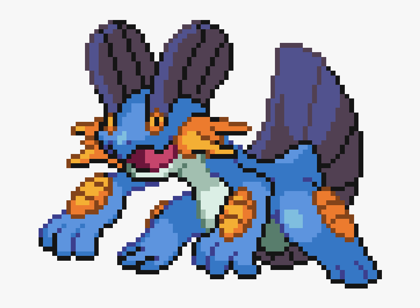 Swampert Minecraft Pixel Art, HD Png Download, Free Download