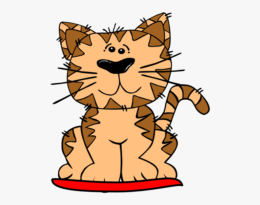 Cat On Mat Clip - Little Red Hen Cat, HD Png Download, Free Download