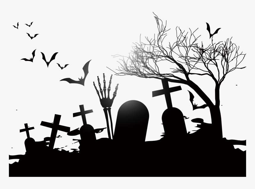 Cemetery Png Download - Halloween Vector Designs, Transparent Png, Free Download