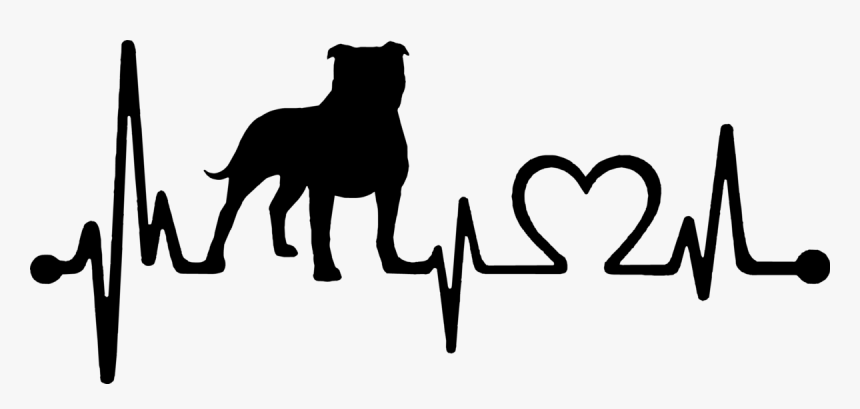 Pitbull Heartbeat Decal, HD Png Download, Free Download