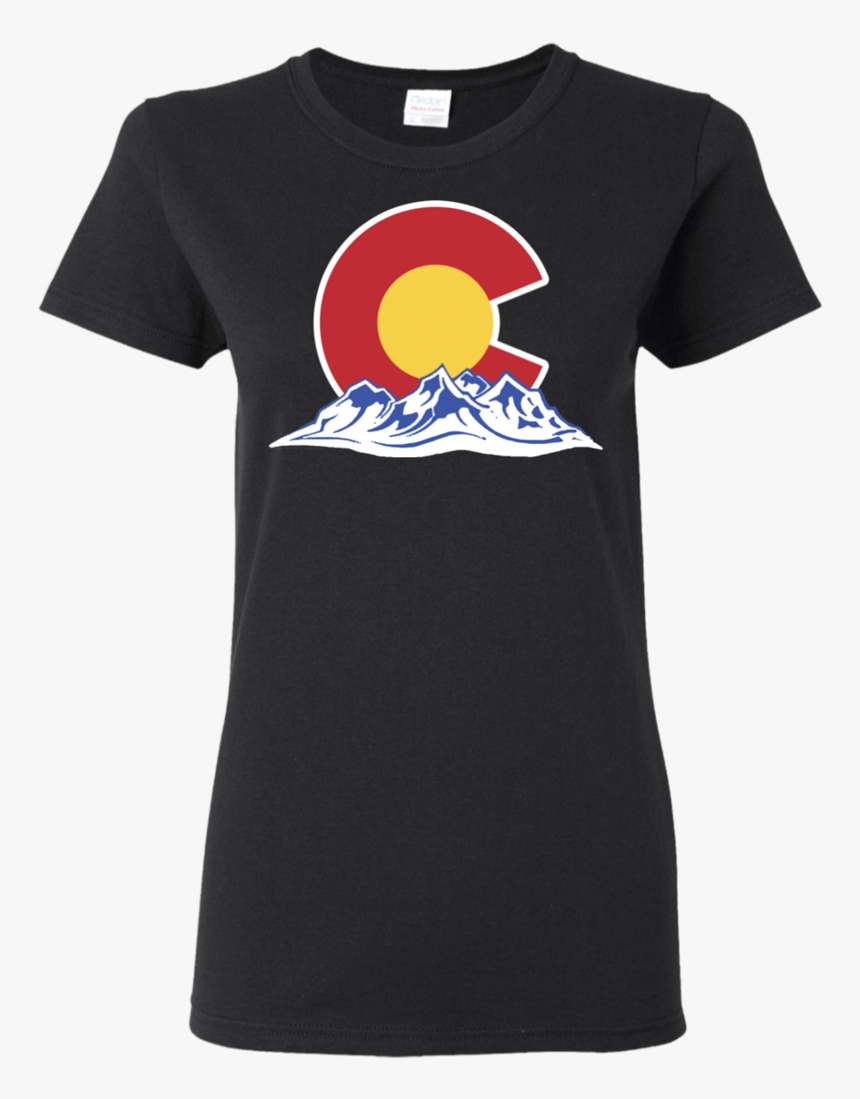 Colorado Mountain Silhouette Ladies - T-shirt, HD Png Download, Free Download