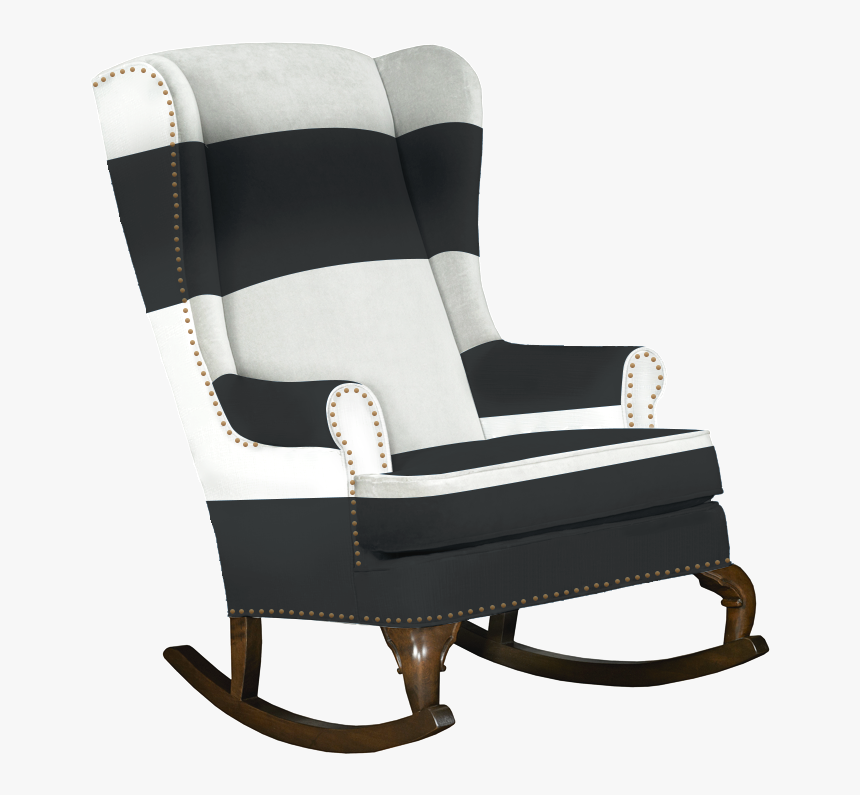 Striped Wing Back Chair, HD Png Download, Free Download