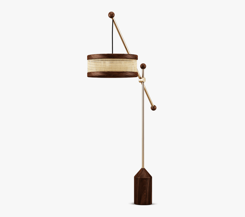 Hamilton Floor Lamp With Rattan - Lamp, HD Png Download, Free Download