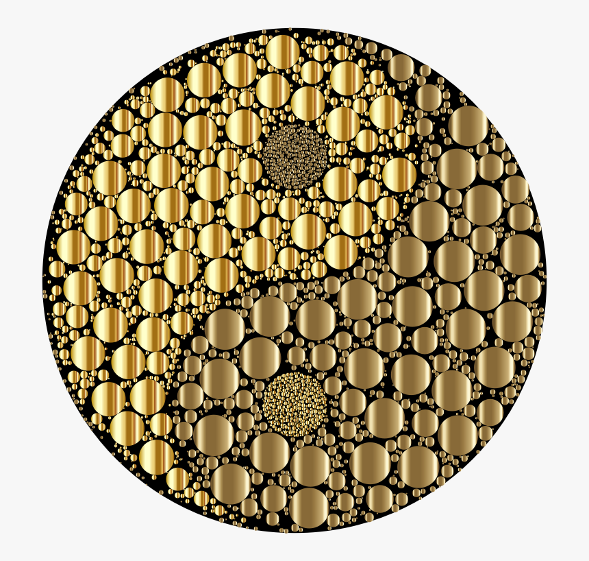 Golden Circles Yin Yang - Circle, HD Png Download, Free Download