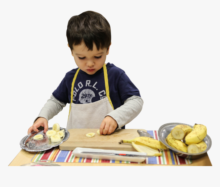 Kids Cutting Up Banana - Play, HD Png Download, Free Download