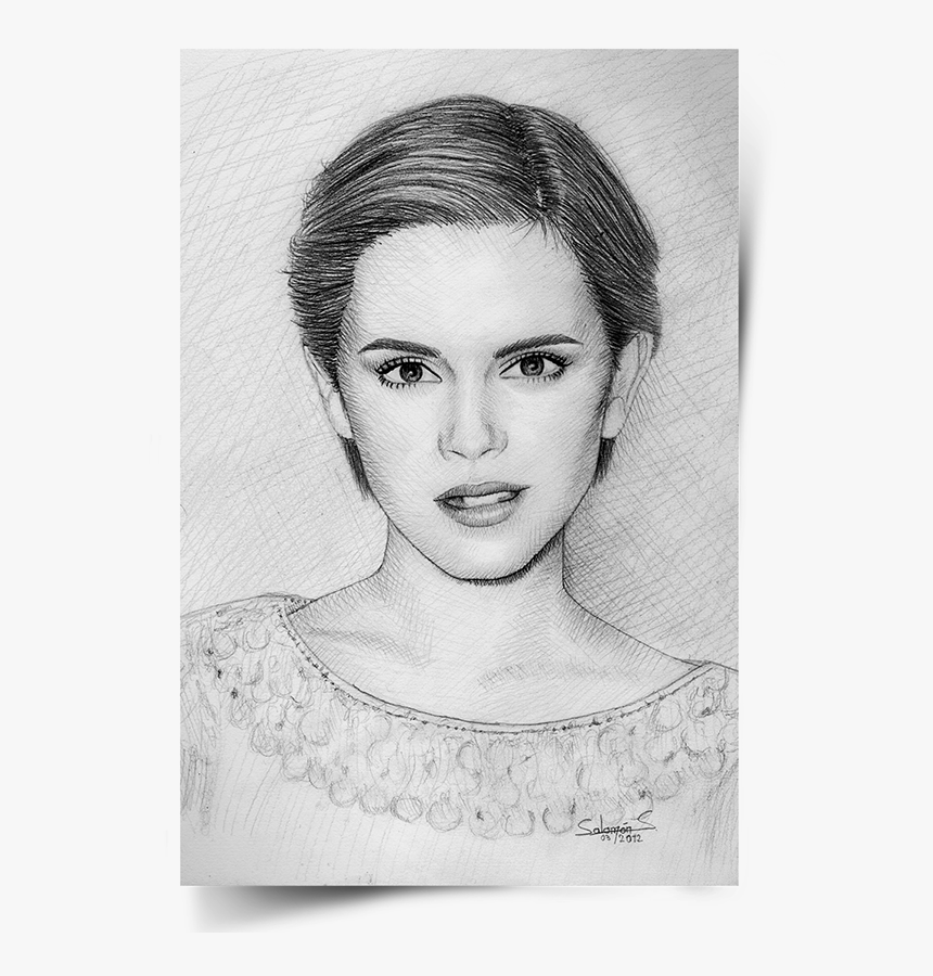Emma Watson Sketch Drawing by Qamar - Fine Art America