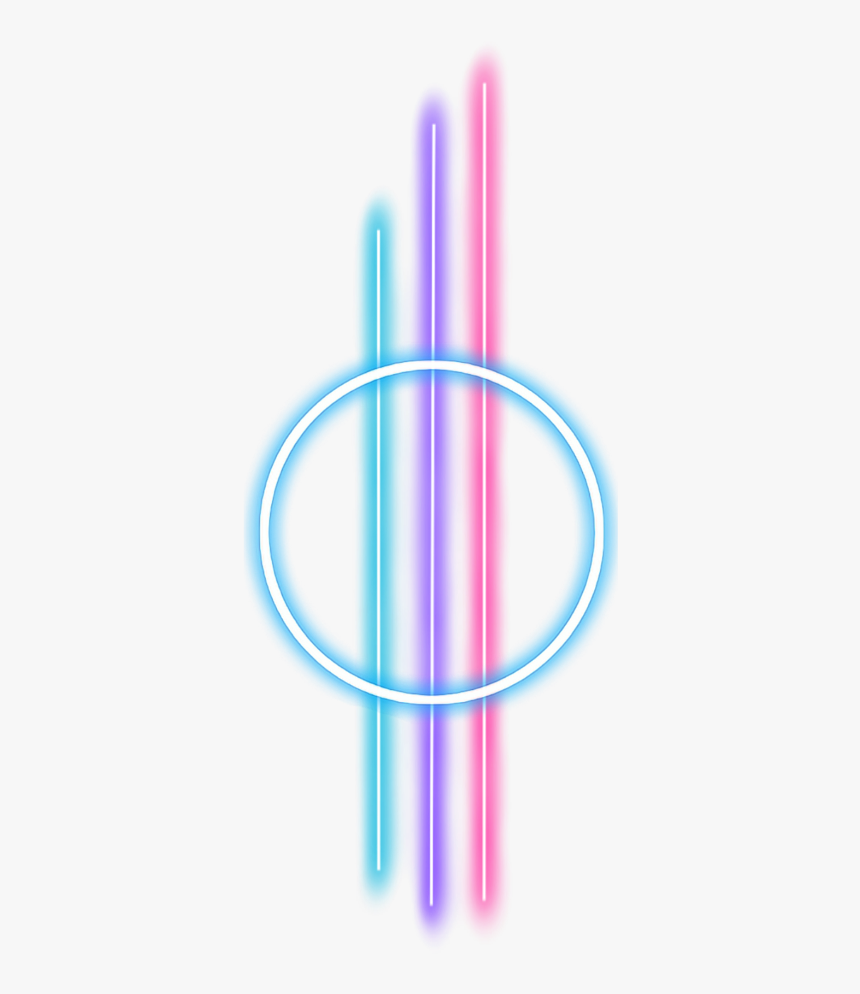 #neon #arrow #aesthetic #blue #pink - Circle, HD Png Download, Free Download