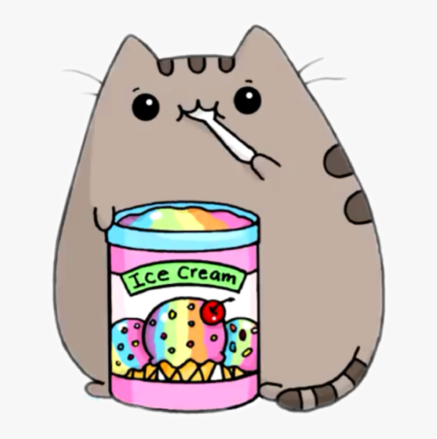 Food Artwork Pusheen Drawing Cat Free Hd Image - Draw So Cute Pusheen, HD Png Download, Free Download