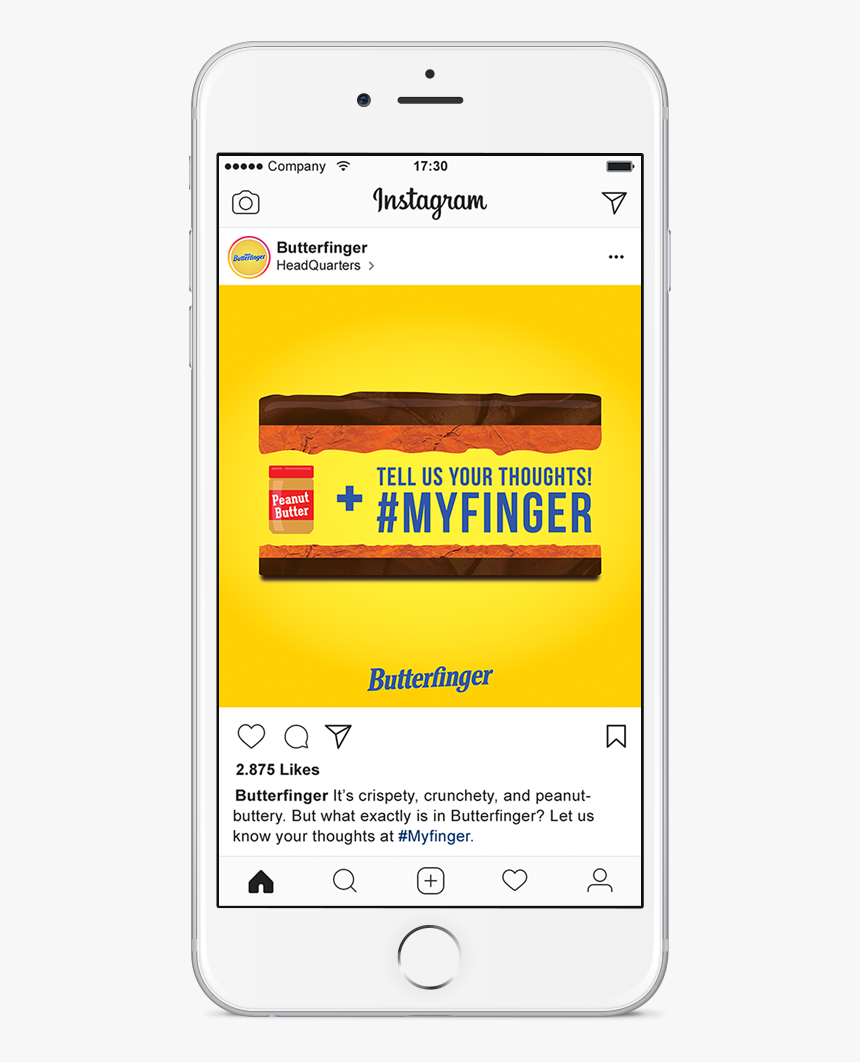Iphone6 Butterfinger Small - Instagram, HD Png Download, Free Download