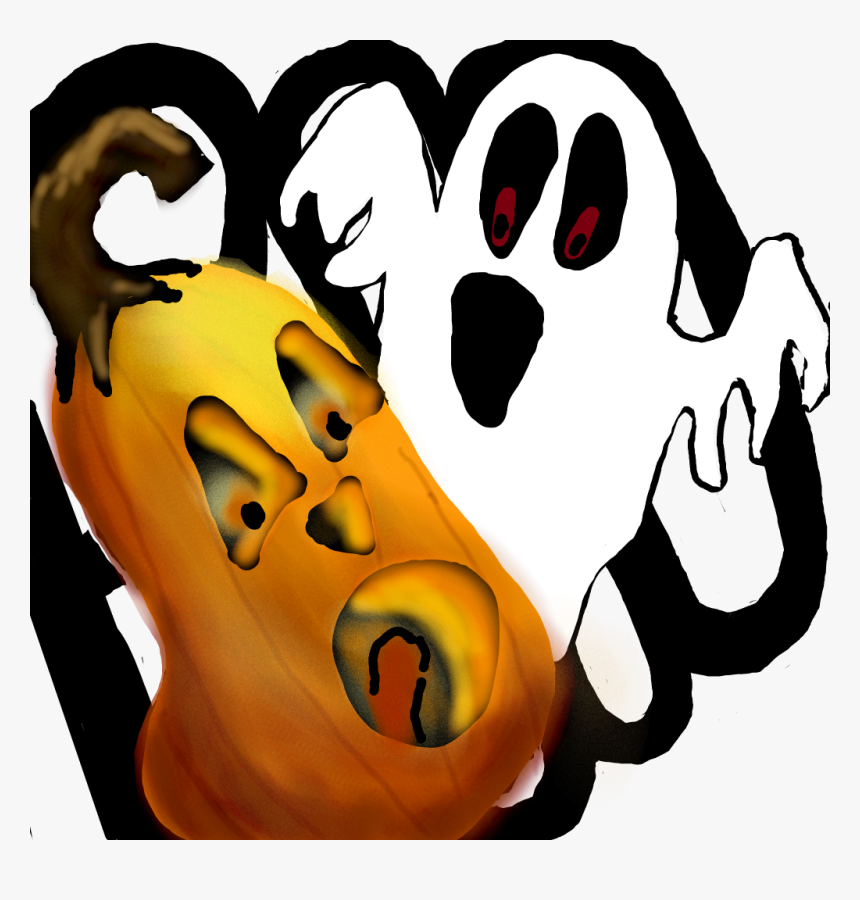Halloween Ghostly Pumpkin Ghost Boo Scary Sticker - Illustration, HD Png Download, Free Download