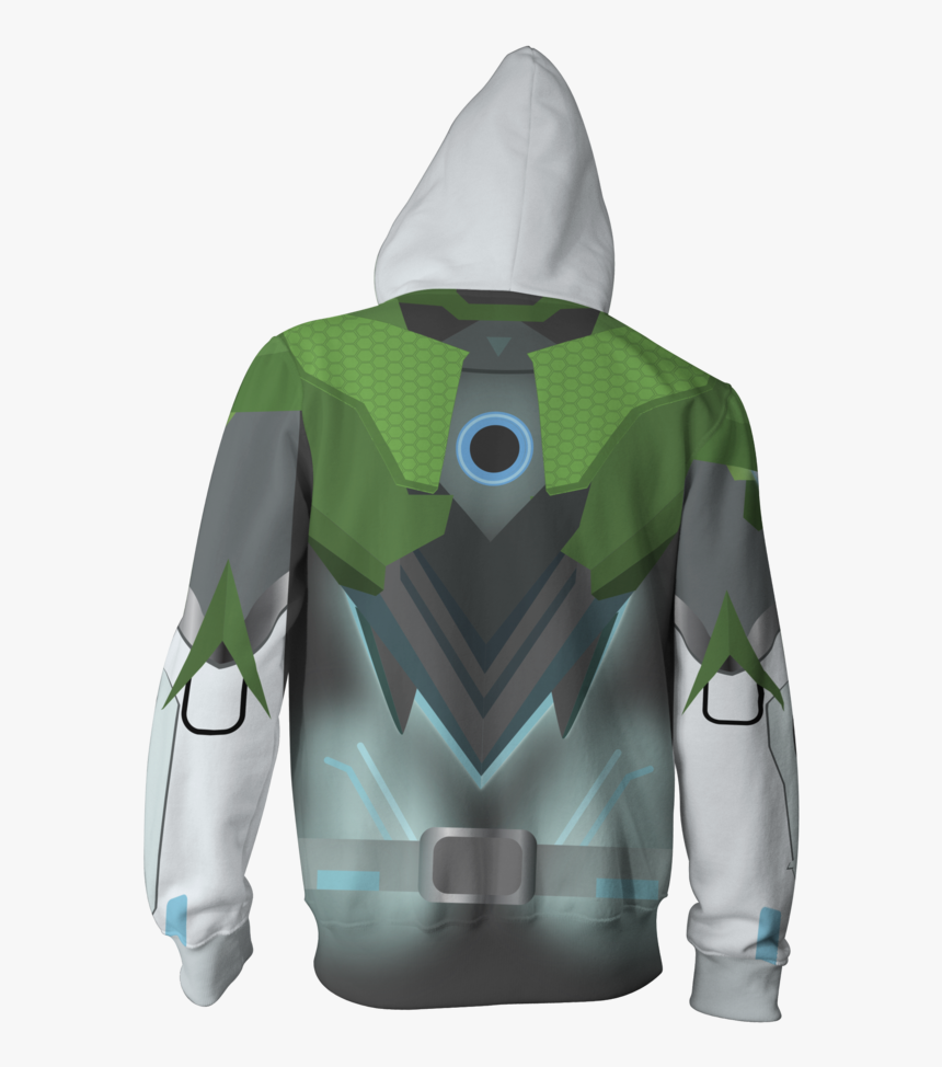 Overwatch Cosplay Genji Sentai Skin Zip Up Hoodie Jacket - Work And No Play Makes, HD Png Download, Free Download