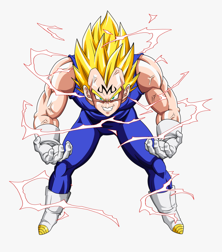 Goku Clipart Vegeta - Vegeta Ssj Majin Buu, HD Png Download, Free Download