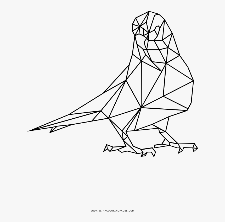 Parakeet Coloring Page - Line Art, HD Png Download, Free Download