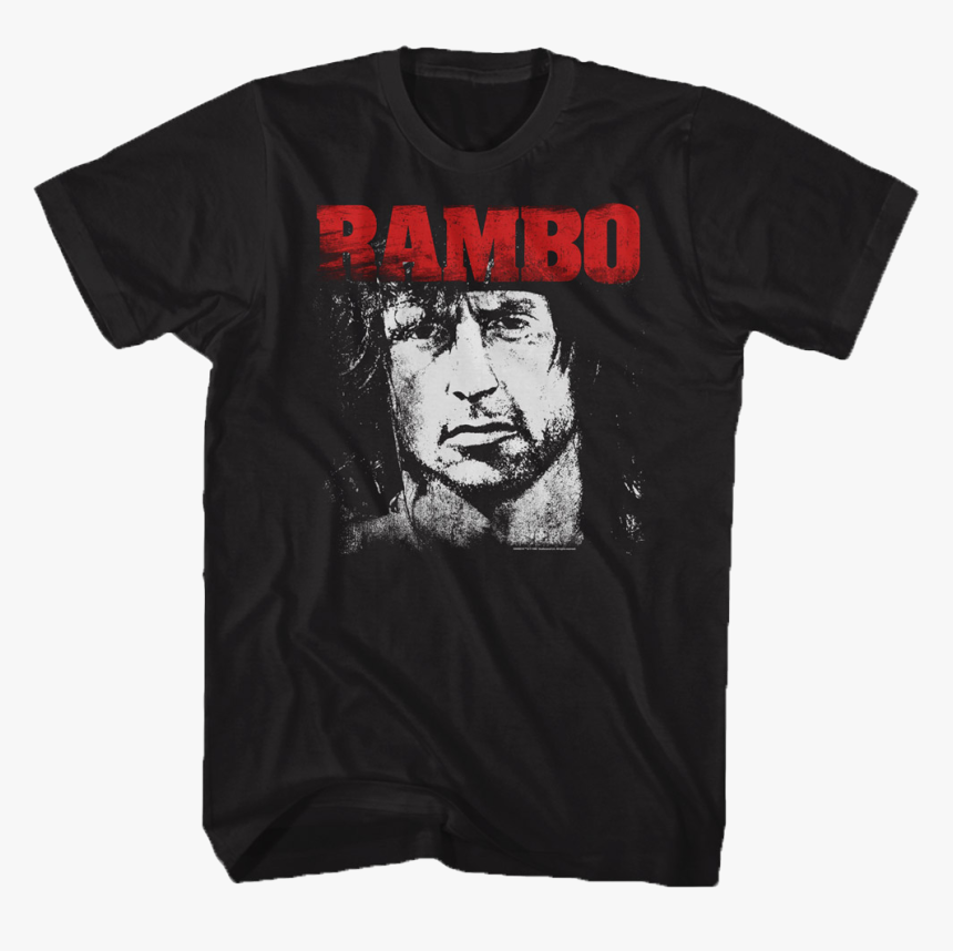 Black And White Face Rambo T-shirt - T Shirt Rambo, HD Png Download, Free Download