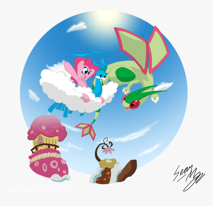 Blood-asp0123, Crossover, Flygon, Pinkie Pie, Pokémon, - Wallpaper, HD Png Download, Free Download