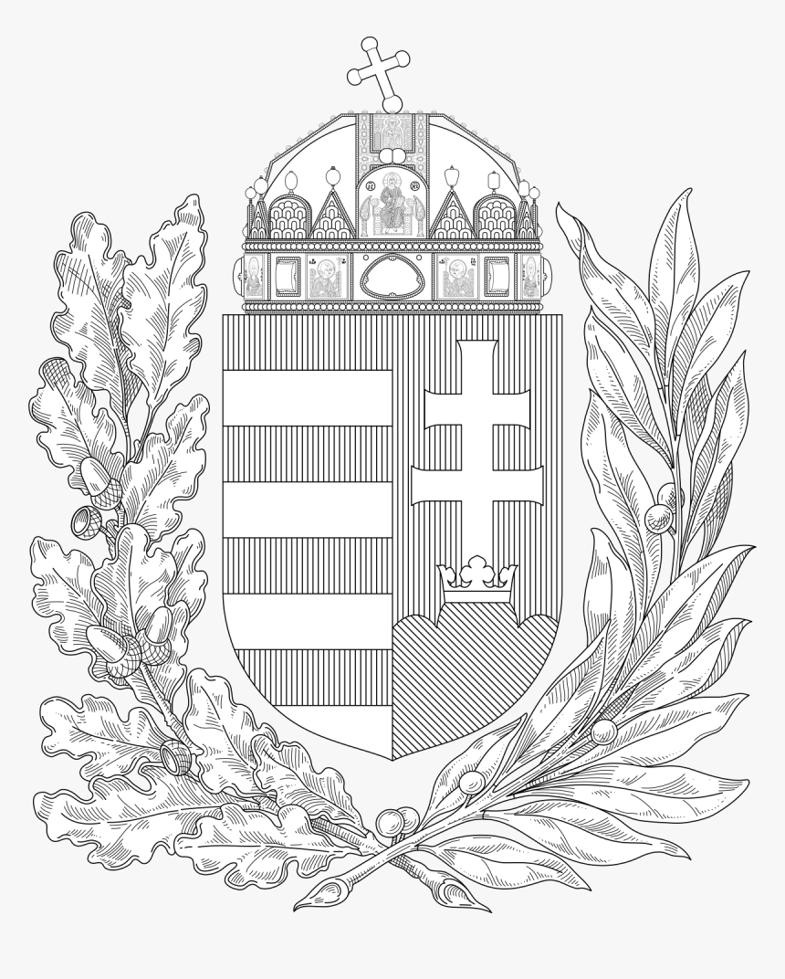 Hungarian Coat Of Arms Coloring Page, HD Png Download, Free Download