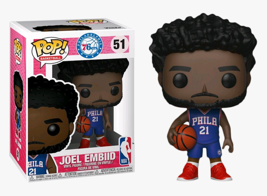 Joel Embiid Philadelphia 76ers Pop Vinyl Figure - Funko Pop Joel Embiid, HD Png Download, Free Download