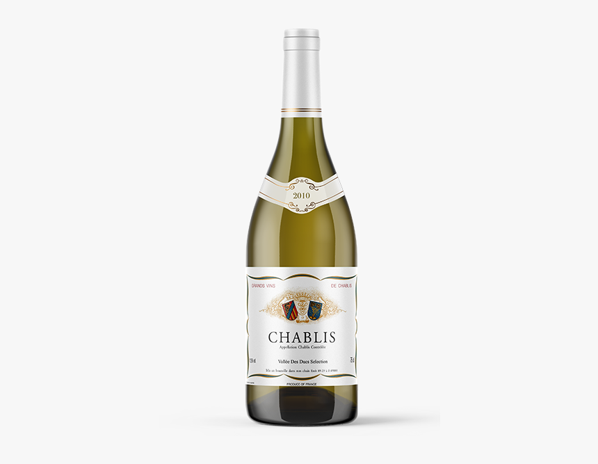 Wine Burgundy Chablis Wine - Glass Bottle, HD Png Download, Free Download