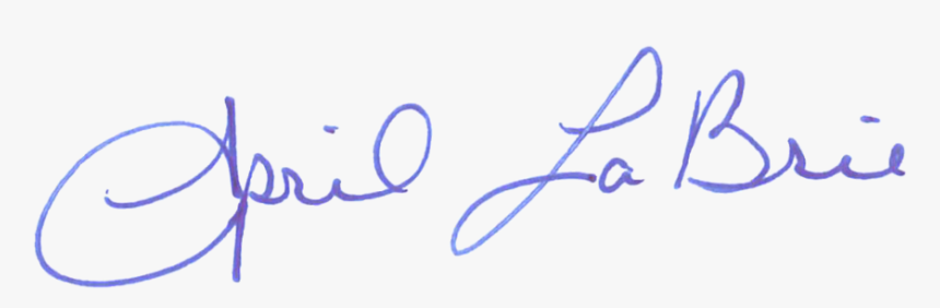 April Labrie Sig - Handwriting, HD Png Download, Free Download