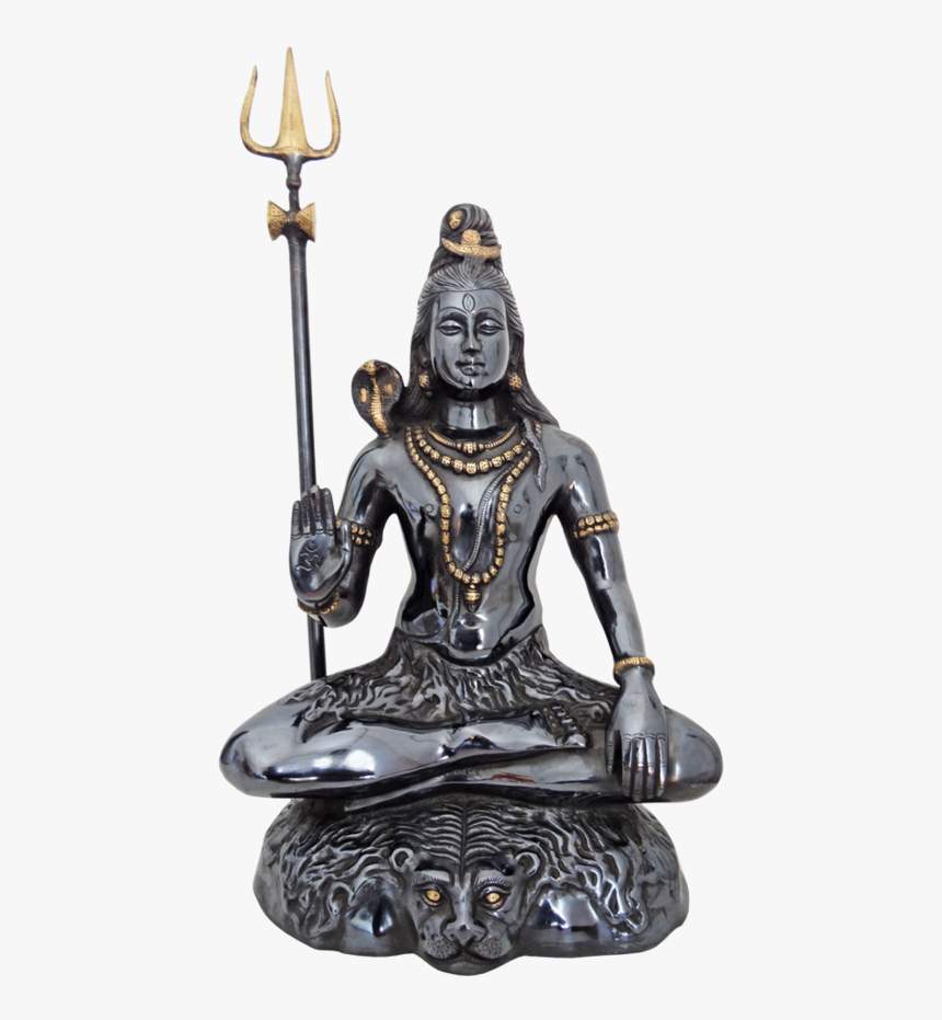 Religious Brass Black Coated Lord Shiva Statue , 9 - Statue, HD Png Download, Free Download