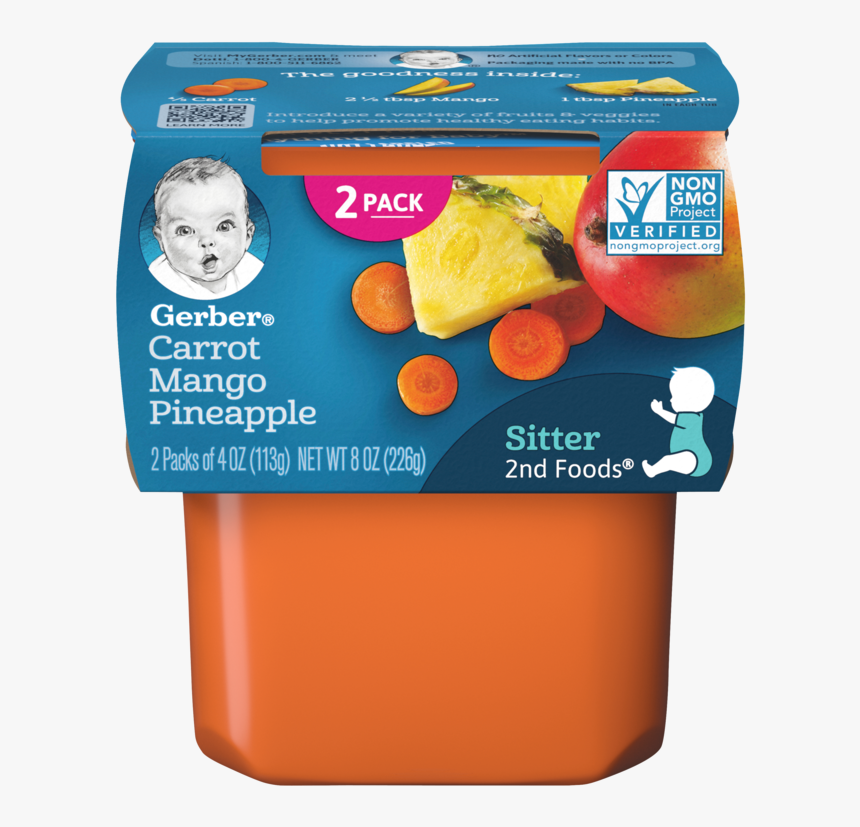 2nd Foods Carrot Mango Pineapple - Gerber Sweet Potato Turkey, HD Png Download, Free Download
