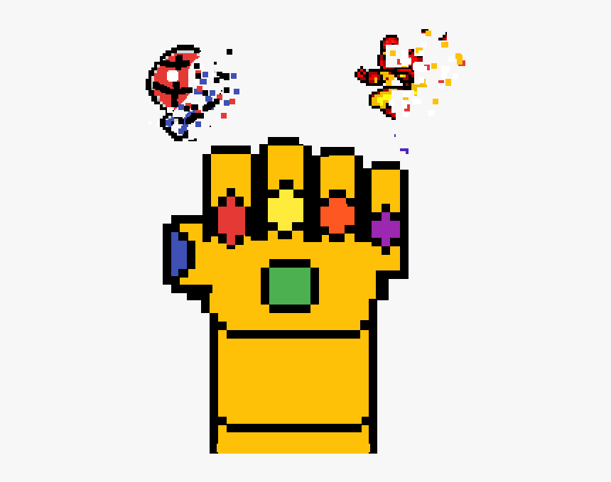 Thanos Gauntlet Pixel Art, HD Png Download, Free Download