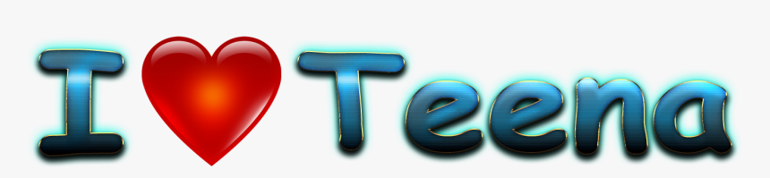 Teena Love Name Heart Design Png - Heart, Transparent Png, Free Download