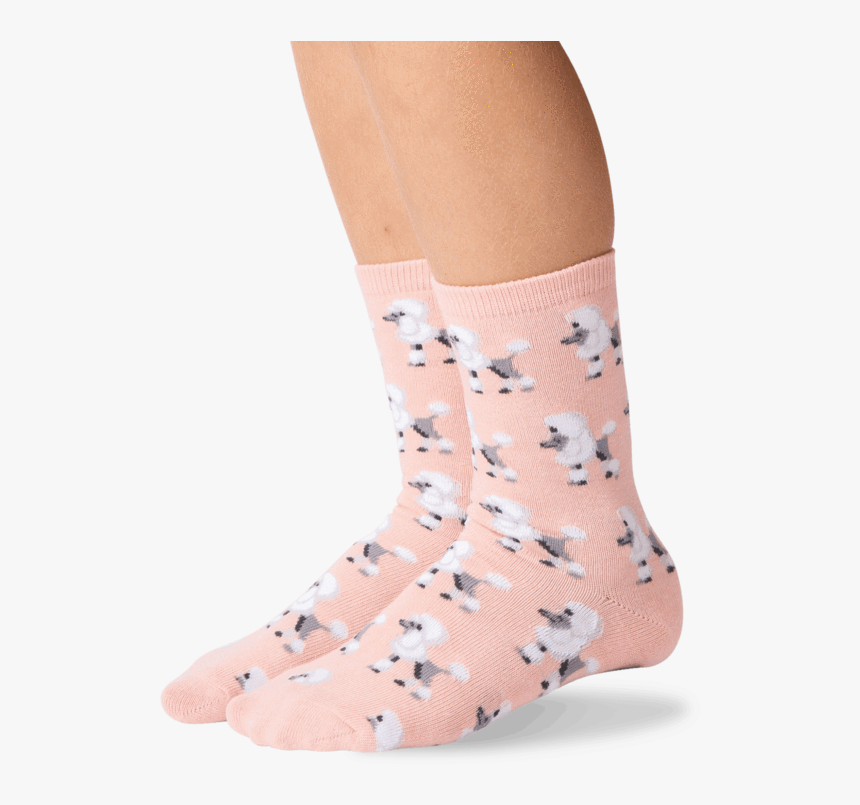 Kid"s Poodles Crew Socks In Blush Front"
 Class="slick - Sock, HD Png Download, Free Download