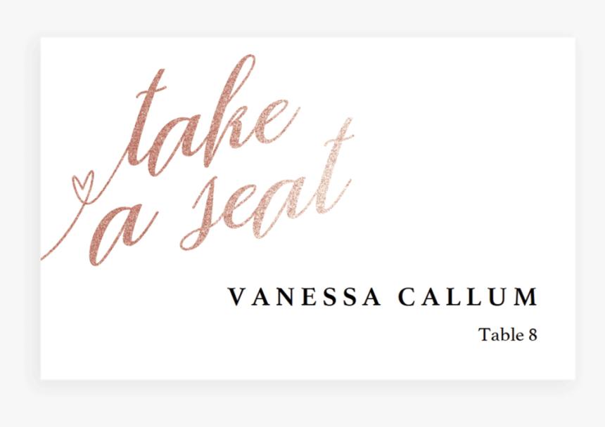 Blush Wedding Escort Cards Templates - Calligraphy, HD Png Download, Free Download