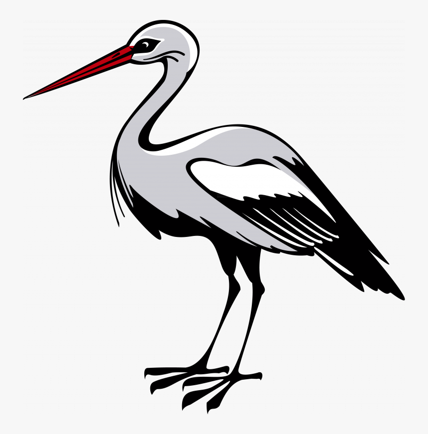 Best Free Stork Png Clipart - Stork Clipart Black And White, Transparent Png, Free Download