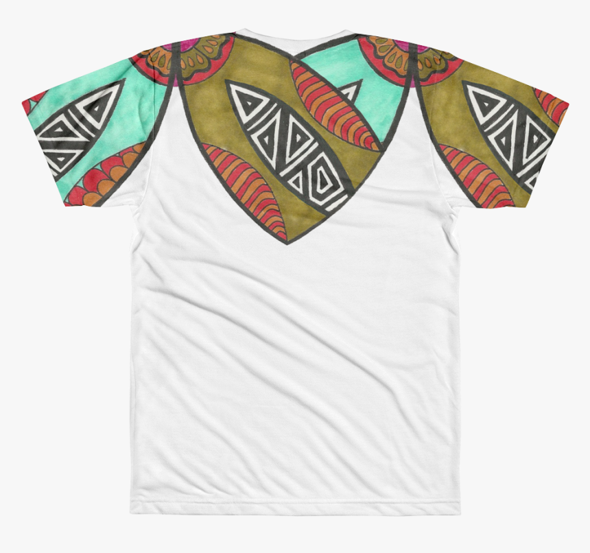 Afro Man Art Mens Tee Mockup Back Flat White - Pattern, HD Png Download, Free Download