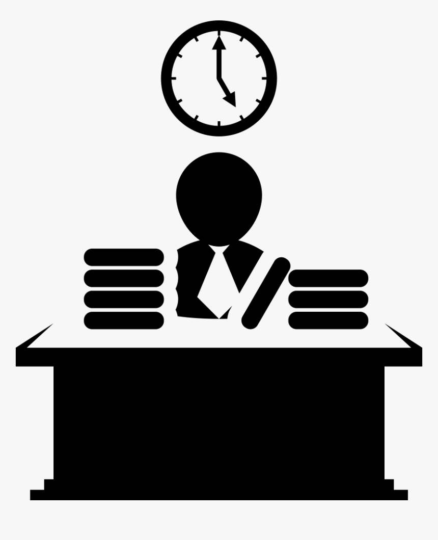 Office Worker - Person Working At Desk Icon, HD Png Download, Free Download