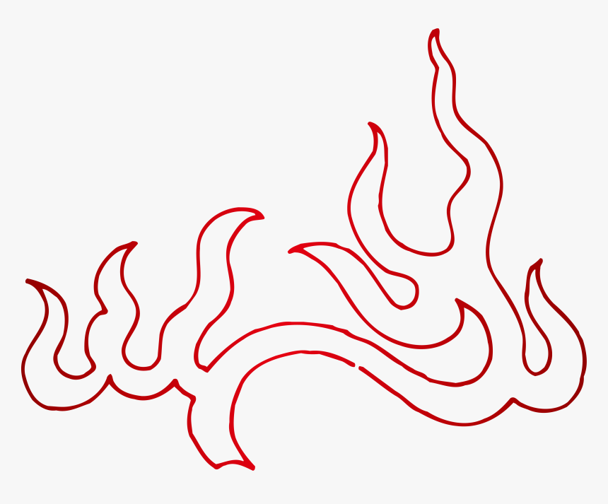 Transparent Fire Graphic Png - Flame Line Drawing Transparent, Png