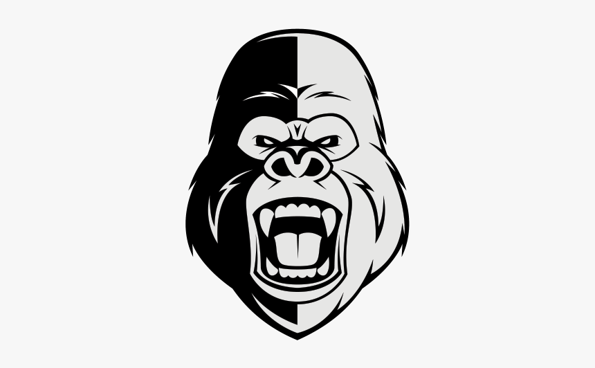 Mad Cartoon Gorilla Face, HD Png Download, Free Download