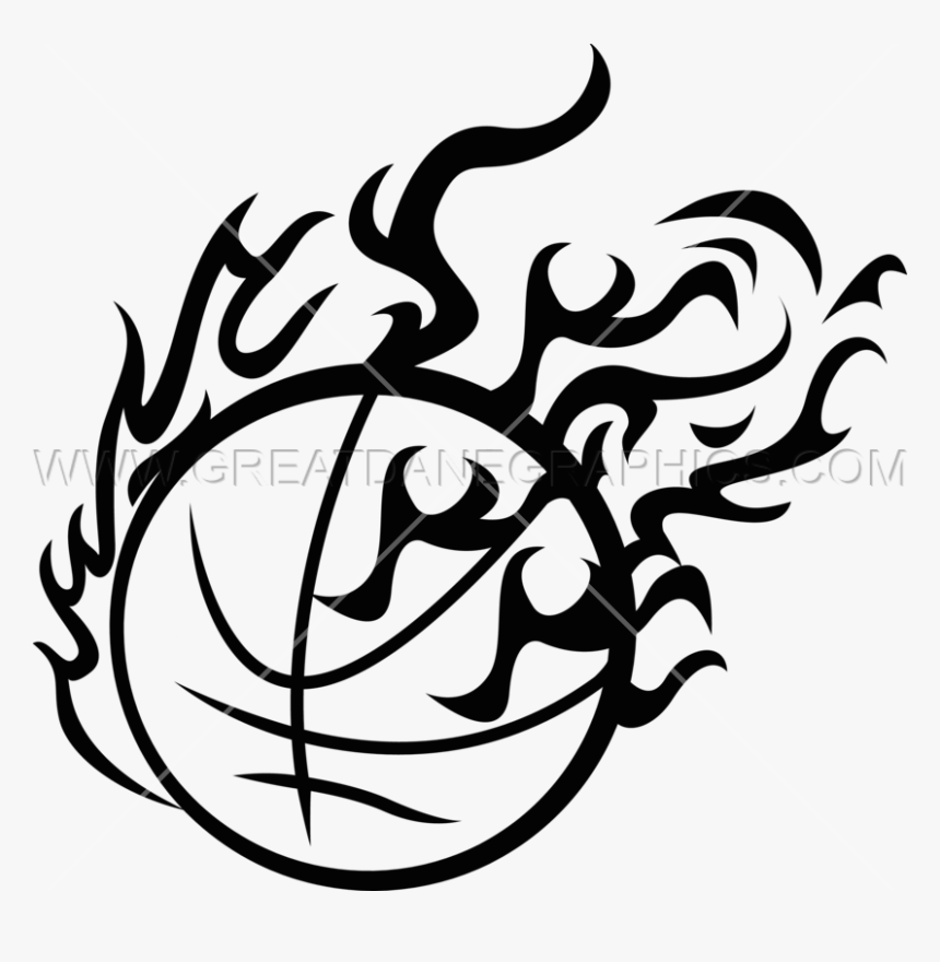 Cliparts For Free Download Fireball Clipart Fireball - Fireball Basketball Logo Black, HD Png Download, Free Download