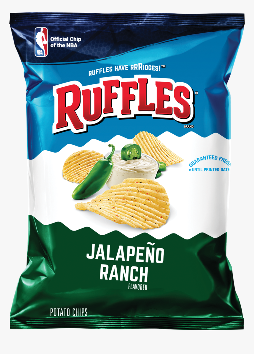 O Ranch Flavored Potato Chips - Ruffles Chips Jalapeno Ranch, HD Png Download, Free Download