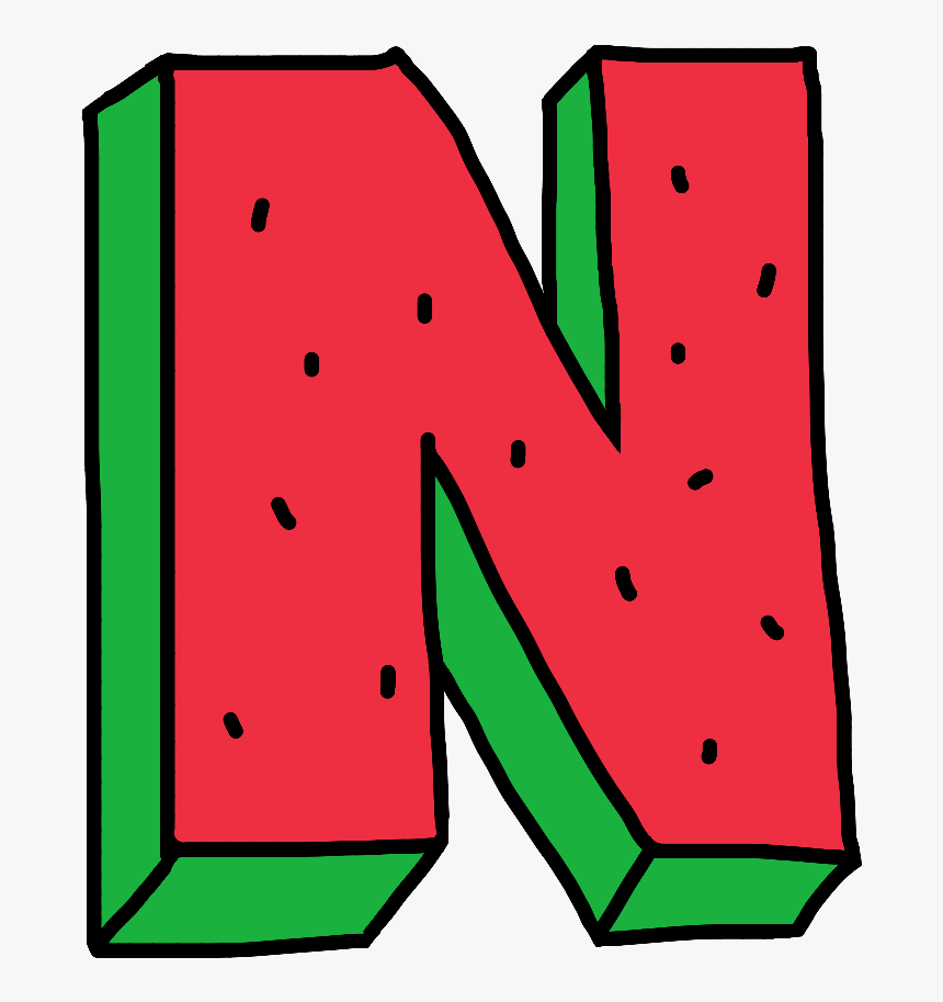 #watermelon #letter #n #of #oddfuture #zumiez #fruit - Fruit Letter N Png, Transparent Png, Free Download
