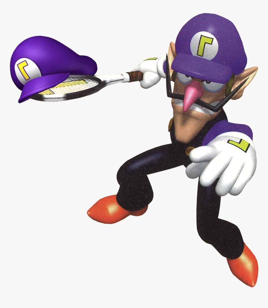 Waluigi’s Hat On The Tennis Racket Waluigi Is Holding - Wario And Waluigi, HD Png Download, Free Download