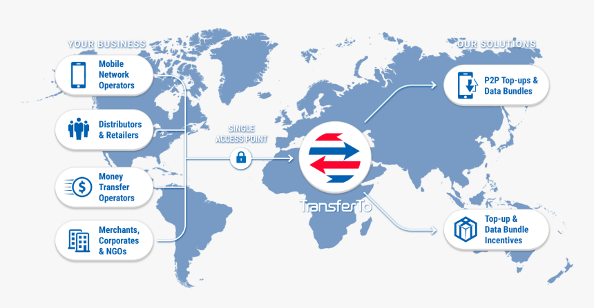 Our B2b Cross-border Network Interconnects And Provides - World Map, HD Png Download, Free Download