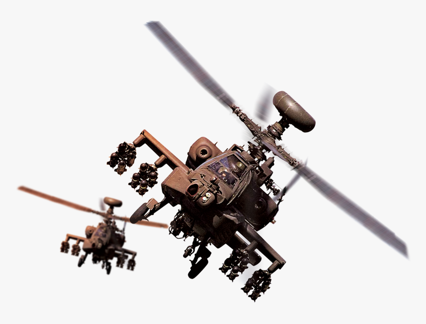 A-10 Png Helicopter - Apache With 16 Hellfire Missiles, Transparent Png, Free Download