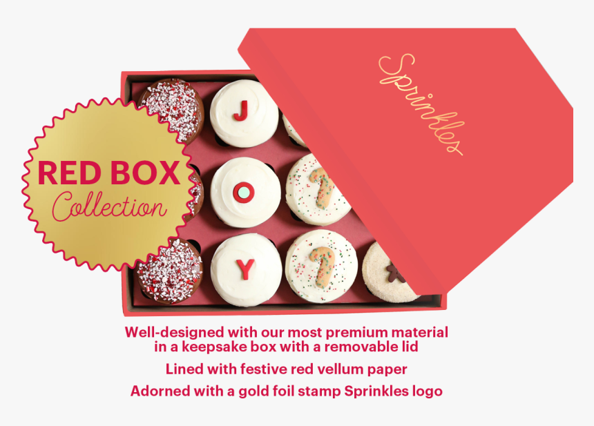Joy Red Box Includes 3 Chocolate Peppermint, 3 Red - Cupcake, HD Png Download, Free Download