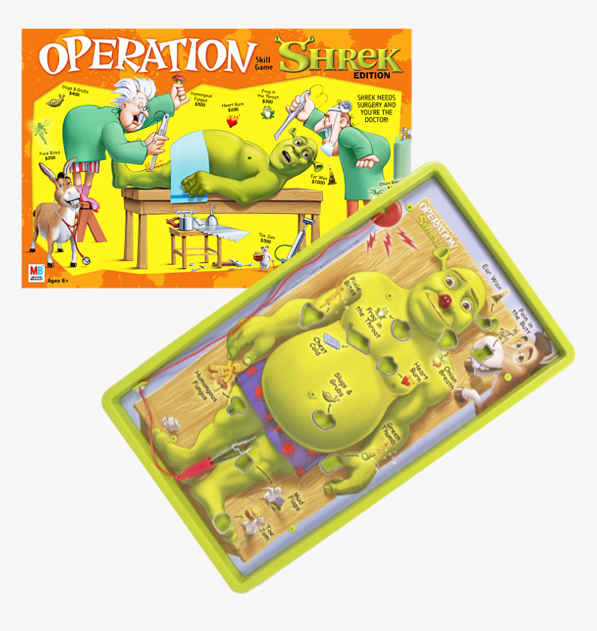 Board Game Operation - Shrek Operation Skill Game, HD Png Download, Free Download