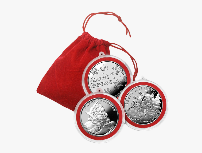 Christmas Santa Snowman Silver Rounds With Exquisite - Coin, HD Png Download, Free Download