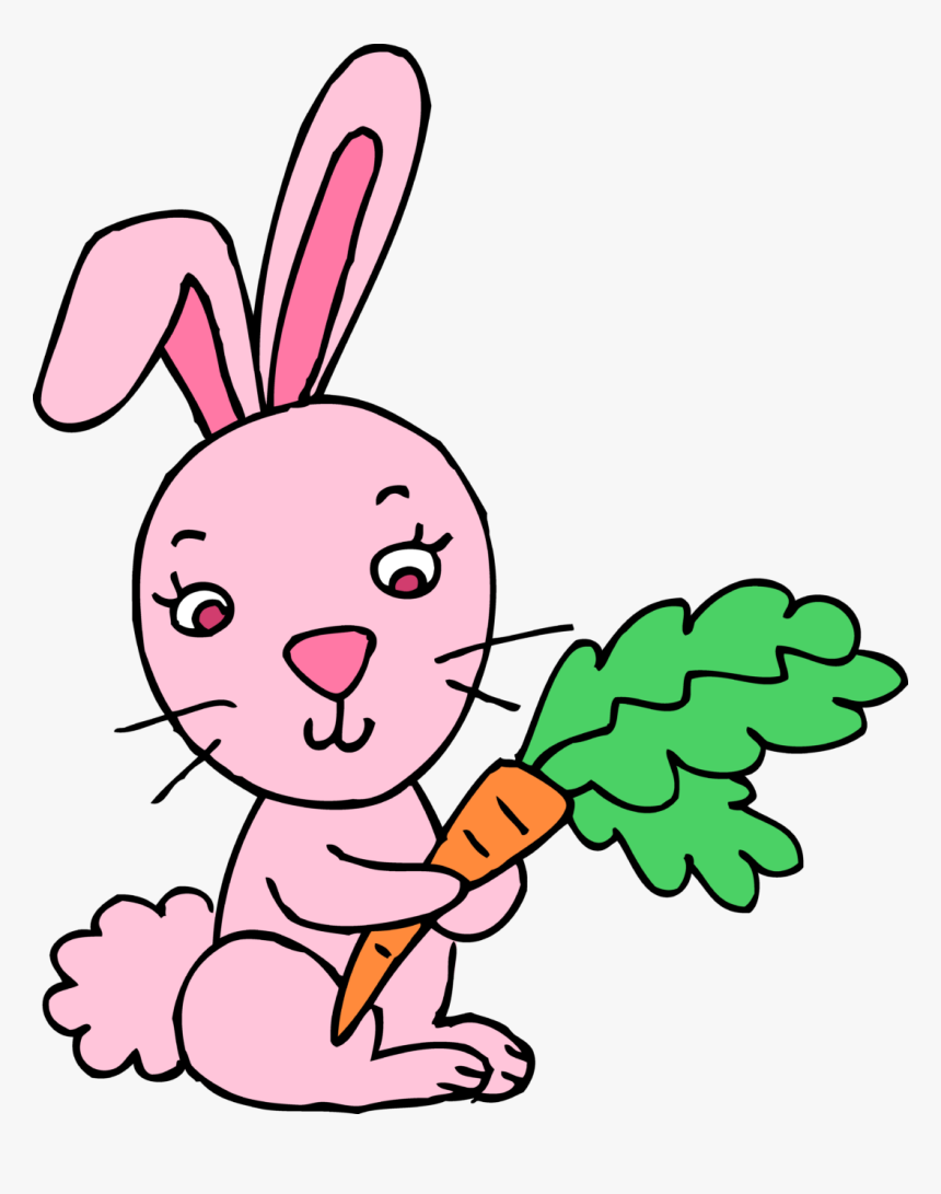 New Coloring Pages Cute Easter Bunny Coloring Pages - Black And White Clipart Bunny Rabbit, HD Png Download, Free Download