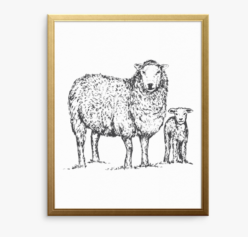 Sweet Heart Art Print - Sheep, HD Png Download, Free Download