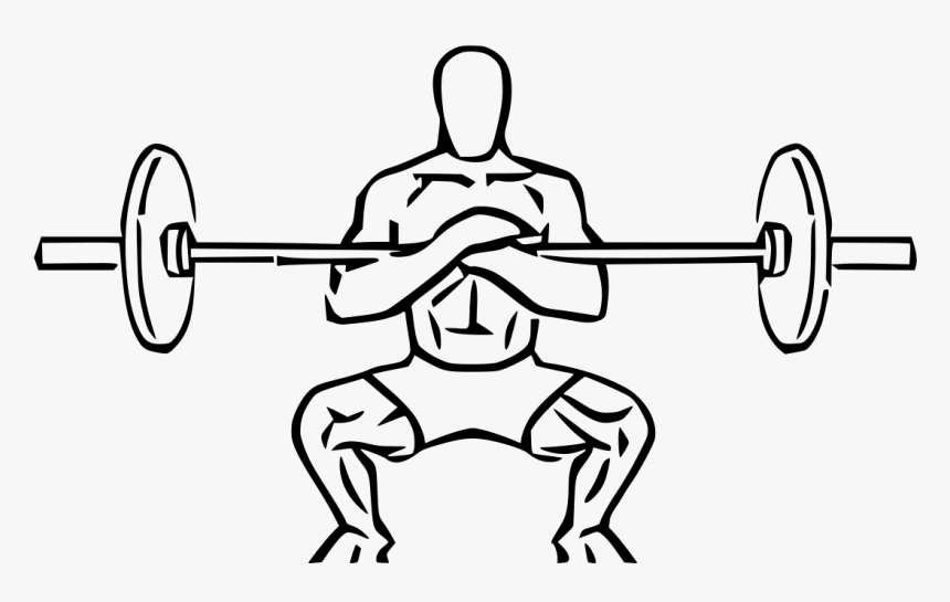 File Zecher Squats Svg - Squats With Weights Cartoon, HD Png Download, Free Download