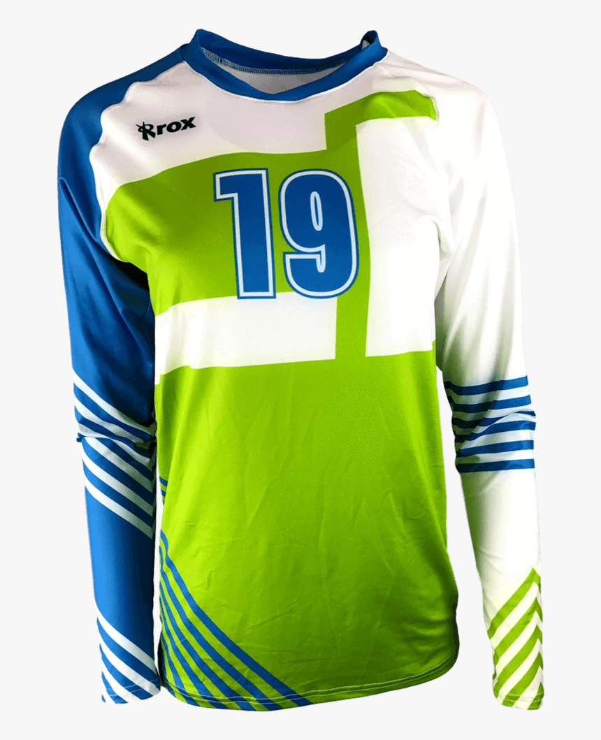 Odyssey Sublimated Volleyball Rox - Long Sleeve Sublimated Yellow Green, HD Png Download, Free Download